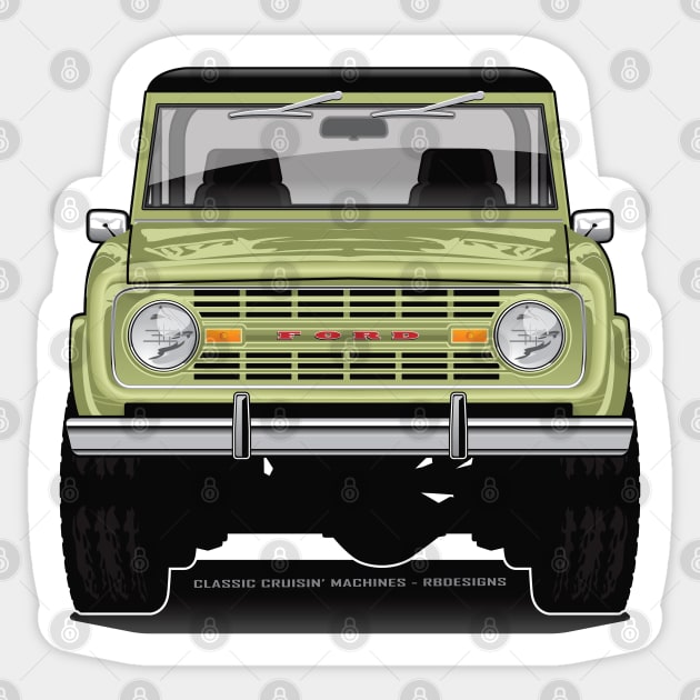 Vintage 1977 Bronco Green Sticker by RBDesigns